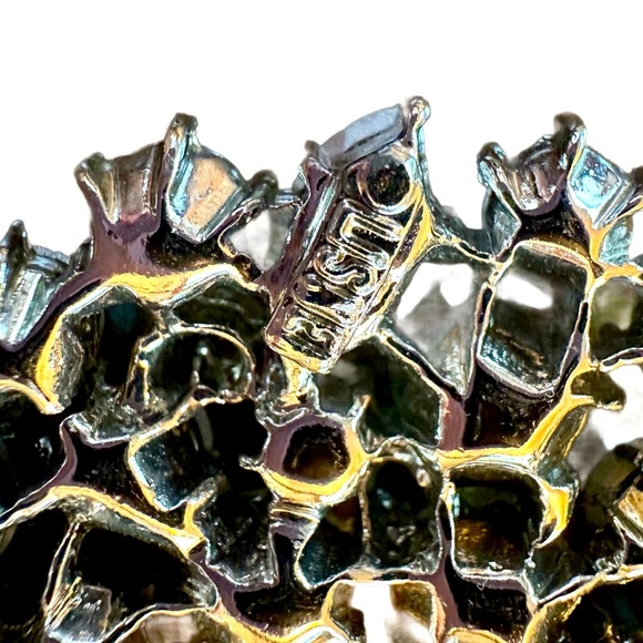 Stunning LISNER Vintage Iridescent Crystal Crescent Brooch - MINT CONDITION - Picture 5 of 5